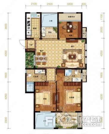 镜悦府121方东边套四房带车位车棚195万